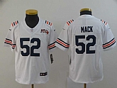 Youth Nike Bears 52 Khalil Mack White 2019 100th Season Alternate Classic Vapor Untouchable Limited Jersey,baseball caps,new era cap wholesale,wholesale hats